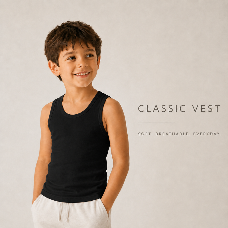 Kids Black Vest
