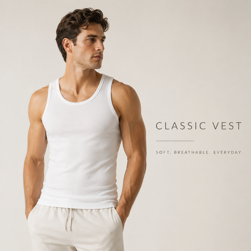 Men's White Vest