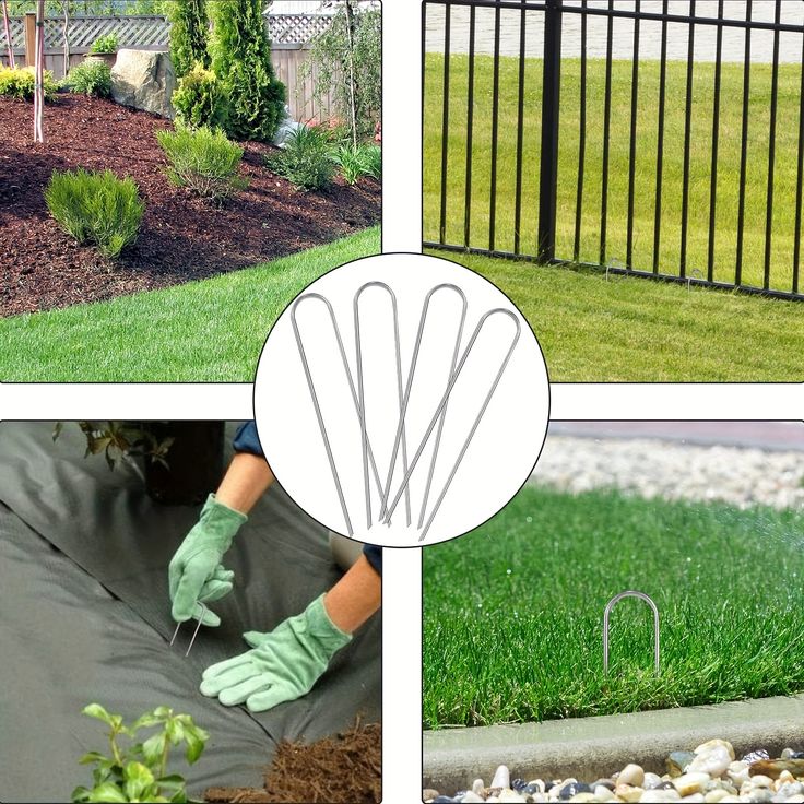Artificial Grass Turf U Pins Galvanised Metal Pegs Staples Weed Garden Bevelled