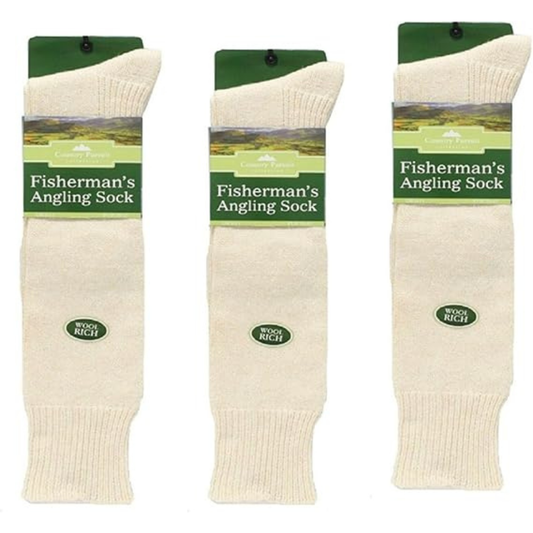 3 Pairs Mens Thermal Socks Thick and warm Boot Wool Fishing Socks, 6-11
