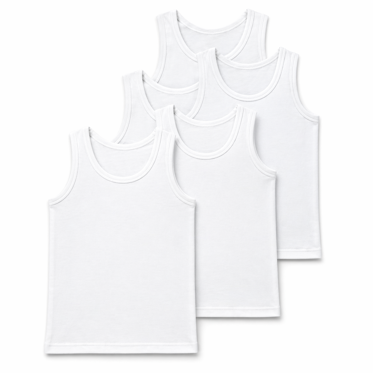 Boys Cotton Vests 6 Pack – Everyday Essentials (Ages 1–13) ( Black , White ).