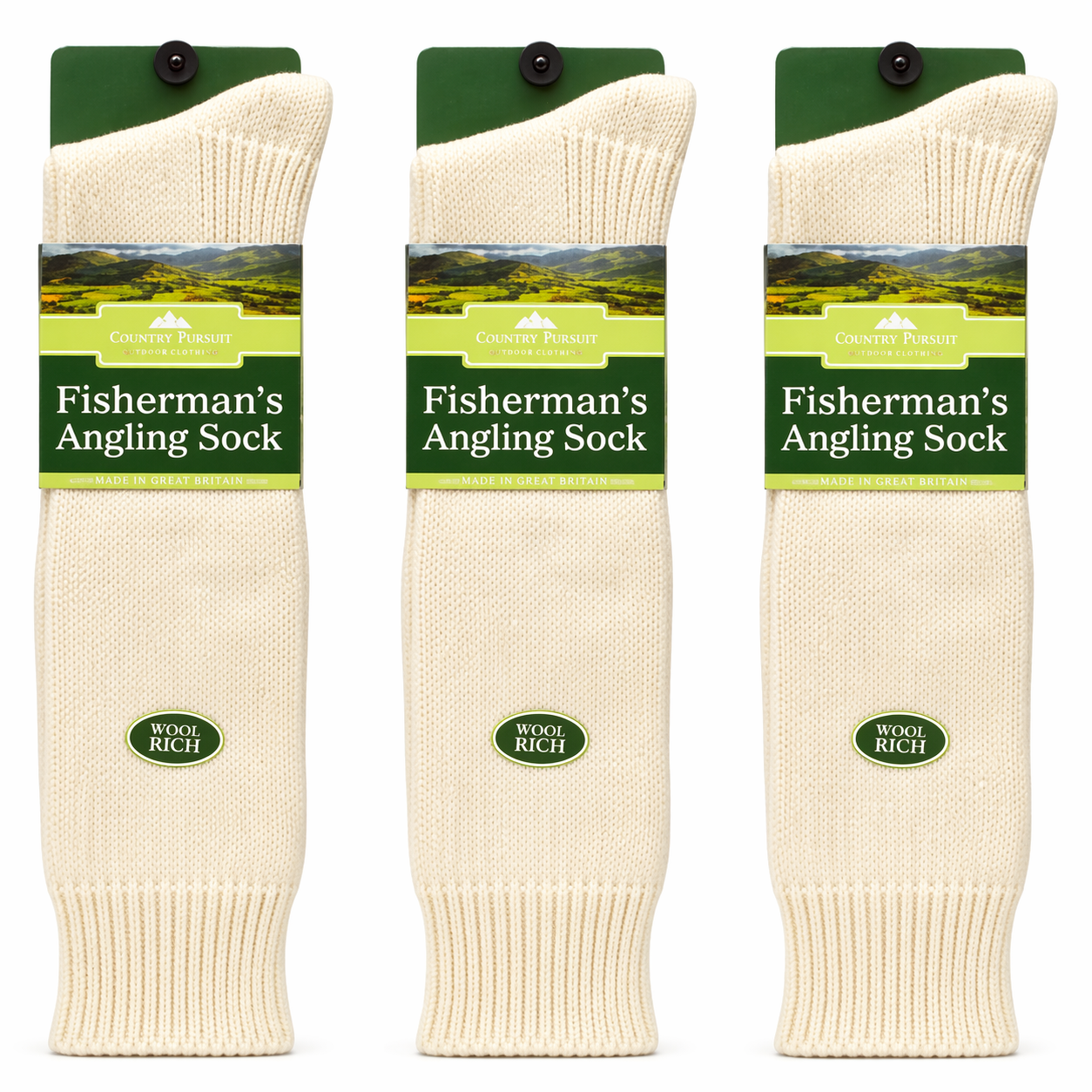 3 Pairs Mens Thermal Socks Thick and warm Boot Wool Fishing Socks, 6-11