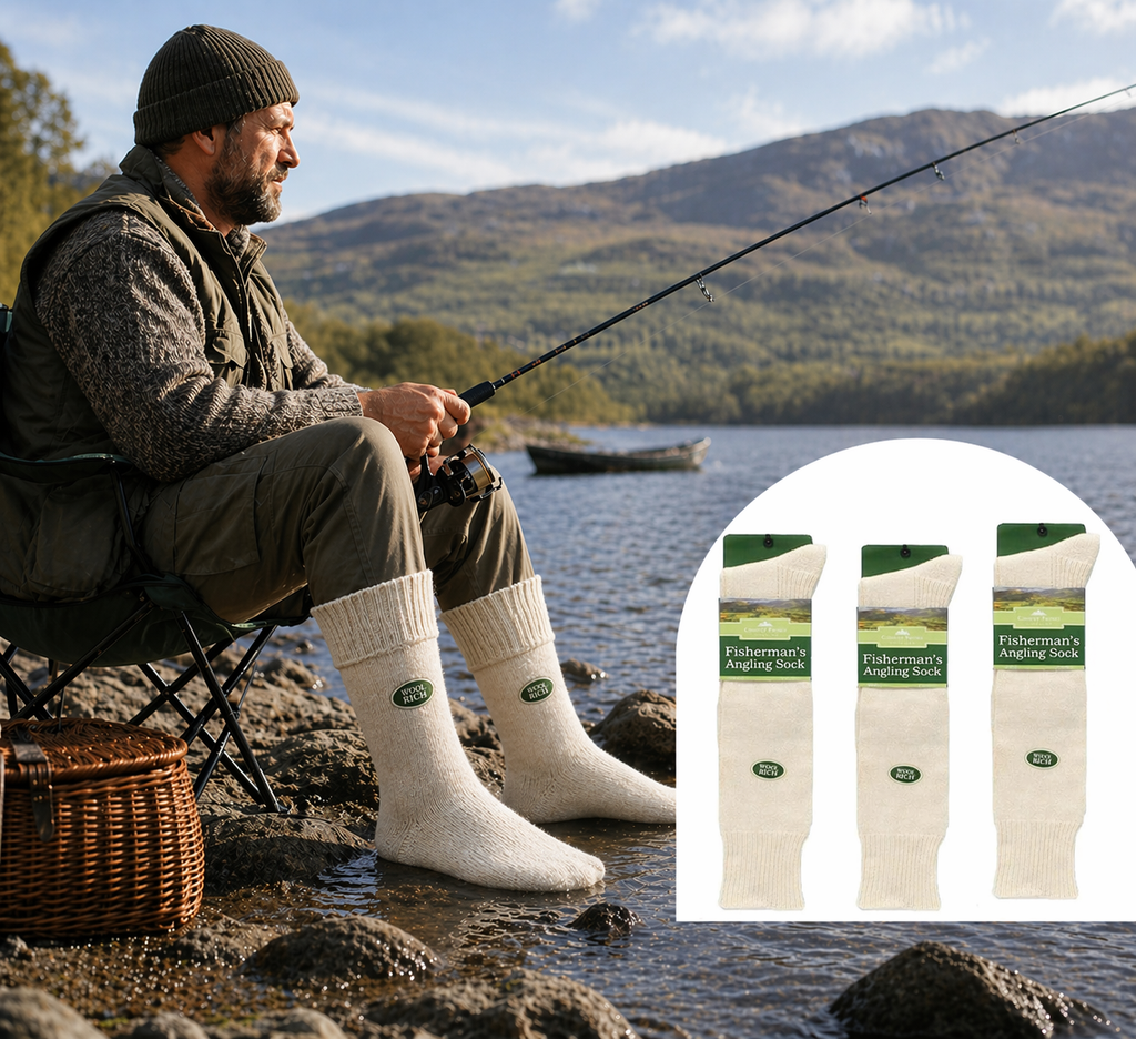 3 Pairs Mens Thermal Socks Thick and warm Boot Wool Fishing Socks, 6-11