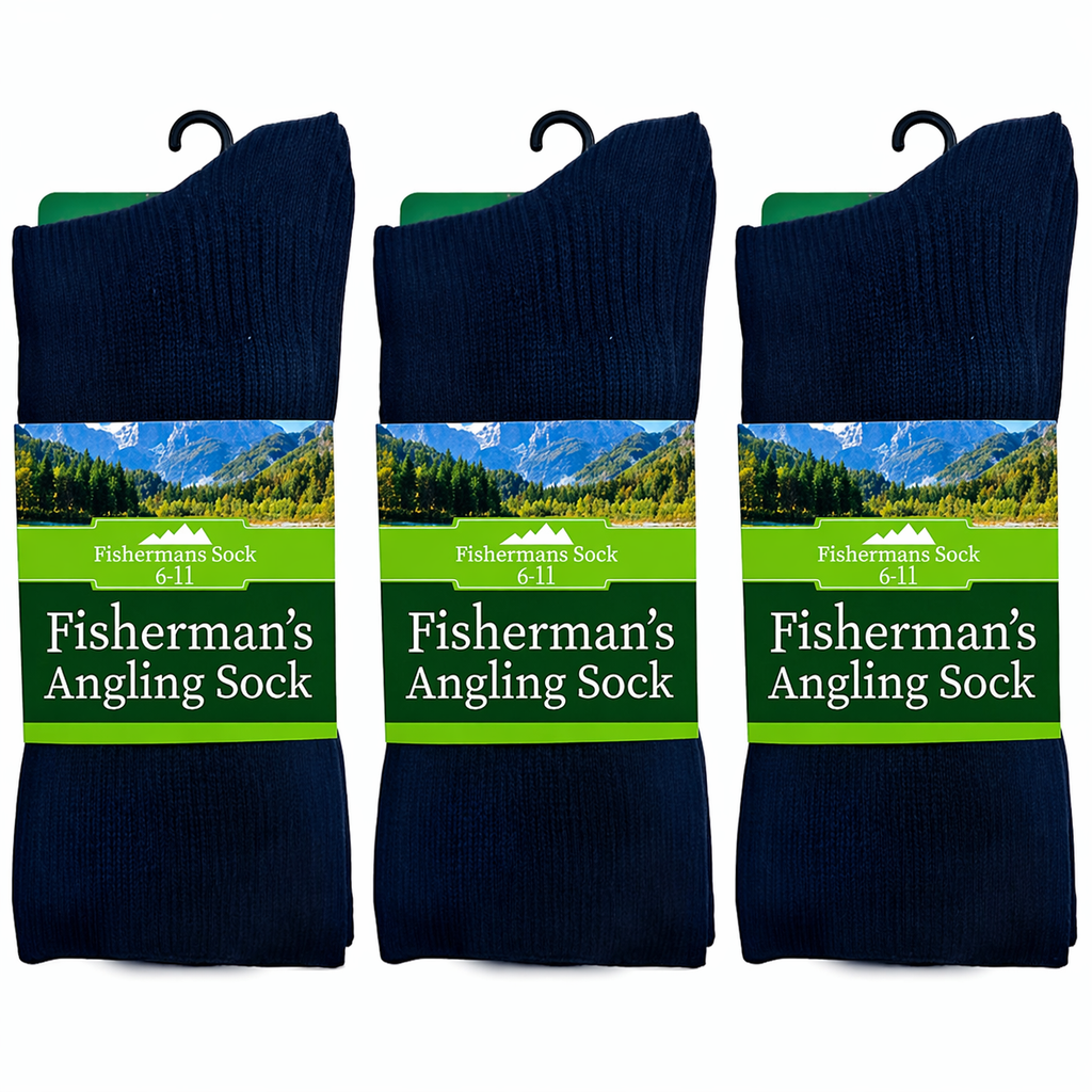 3 Pairs Mens Thermal Socks Thick and warm Boot Wool Fishing Socks, 6-11