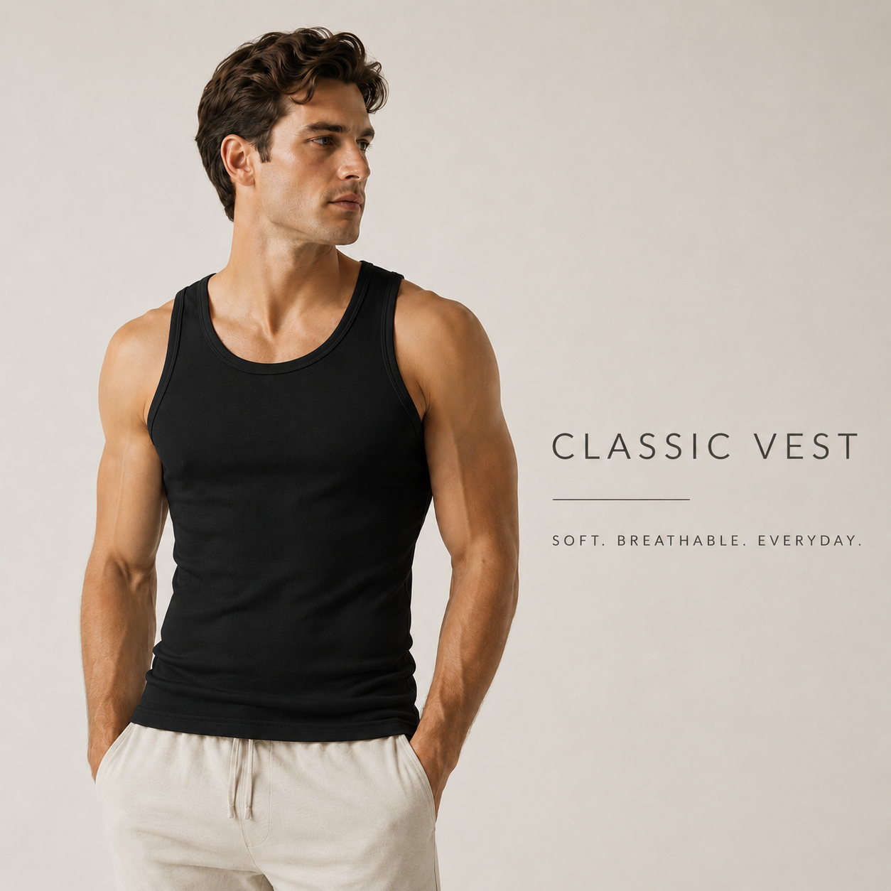 Men’s Cotton Vests – 6 Pack Gym & Training Wear ( White / Black )