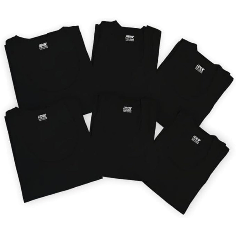 Back to School 6 Pack of Boys 100% Cotton Warm Vests. White & Black/Available in Ages 1 up to 13 Years.
